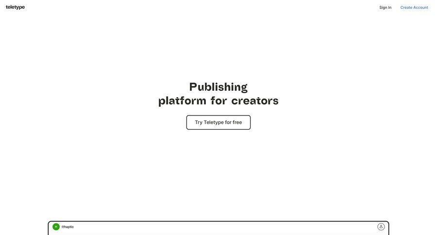 Teletype
				 page example