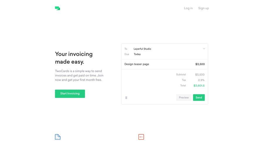 Two cards
				 page example