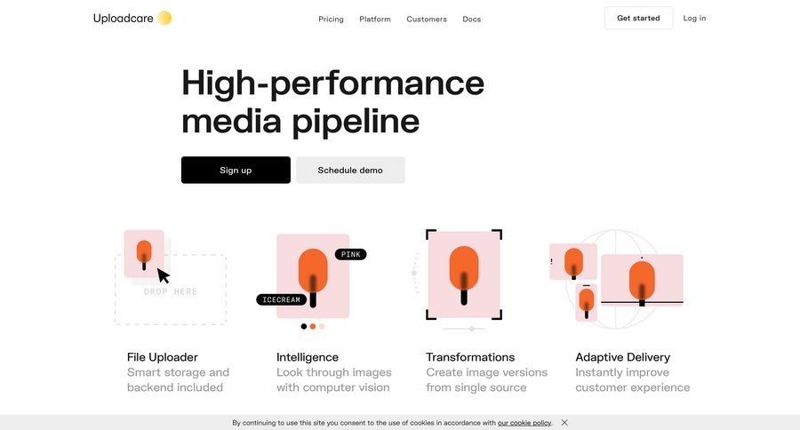 Uploadcare
				 page example