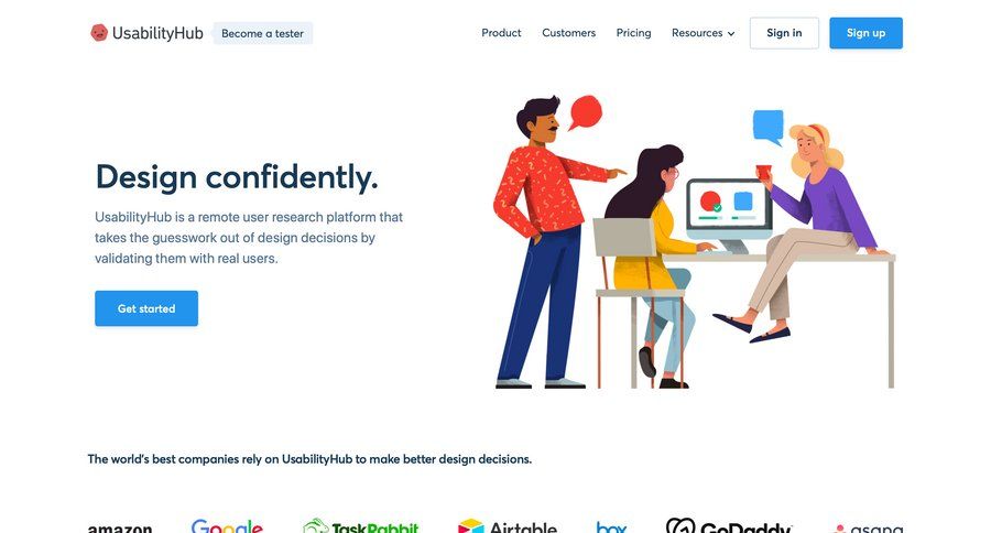 UsabilityHub
page example