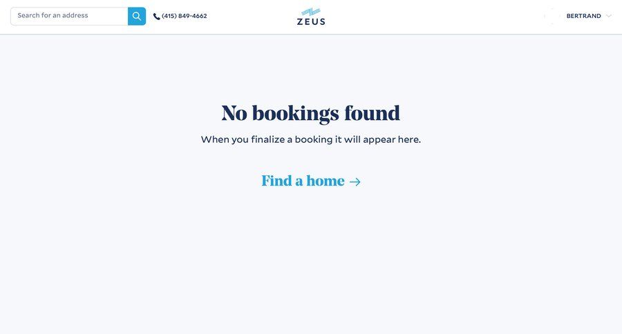 Zeus living
				empty state page example