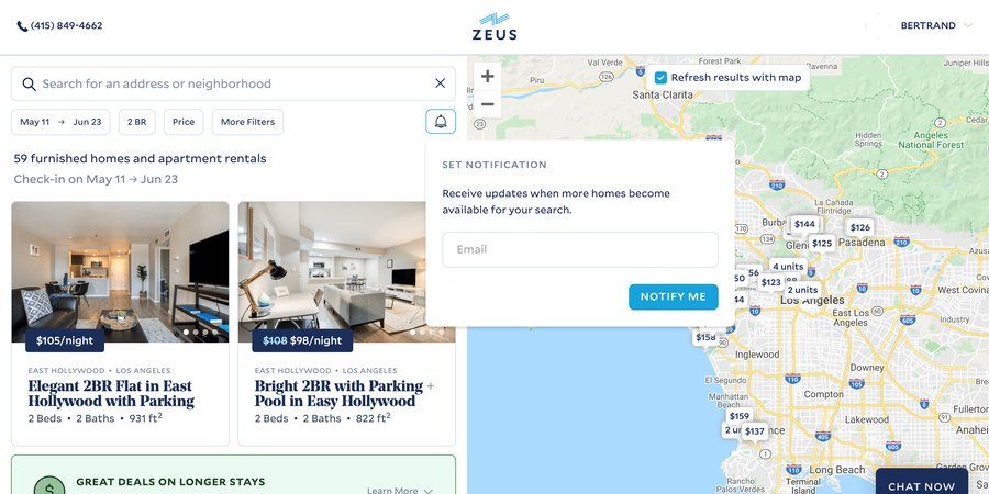 Zeus living
				notification page example